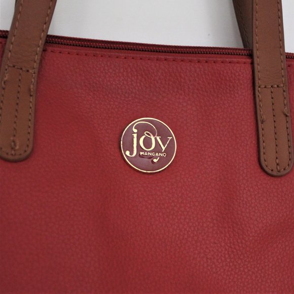 Joy Mangano Red Leather Tote - Picture 3 of 7
